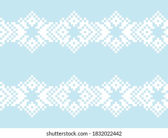 Sky Blue Christmas fair isle pattern background for fashion textiles, knitwear and graphics