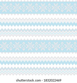 Sky Blue Christmas fair isle pattern background for fashion textiles, knitwear and graphics