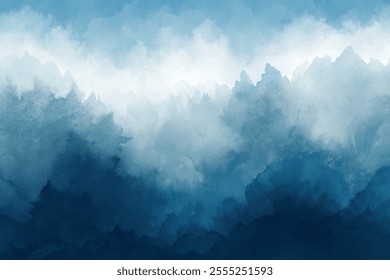 The sky is blue and cloudy. The clouds are white and fluffy