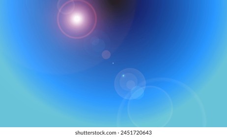 Fondo de pantalla elegante con degradado de color azul cielo y efecto de destello de lente premium. Abstractas fondo borroso, Para aplicaciones de Web y móviles, infografía de negocios y redes sociales, decoración moderna.