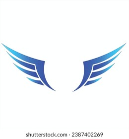 sky blue color gradient wings