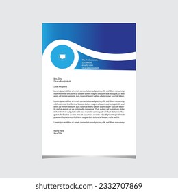 sky blue color new style letterhead