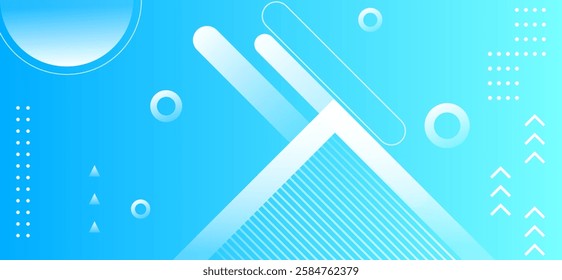 Sky blue colour abstract gradient background with dynamic shapes composition and rounded shapes pattern and abstract lines design background vector illustration eps10. Perfect for modern projects .