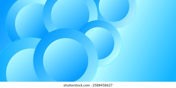  Sky Blue colour abstract gradient background.  Rounded shapes pattern dynamic shapes composition design background vector illustration eps10.
