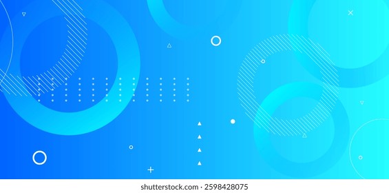  Sky blue colour abstract gradient background with geometric circle shapes  and abstract lines design background vector illustration eps10. Perfect for modern projects basktop wallpaper ,Business.