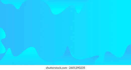 Sky blue colour abstract gradient background with wave shape texture vector illustration.