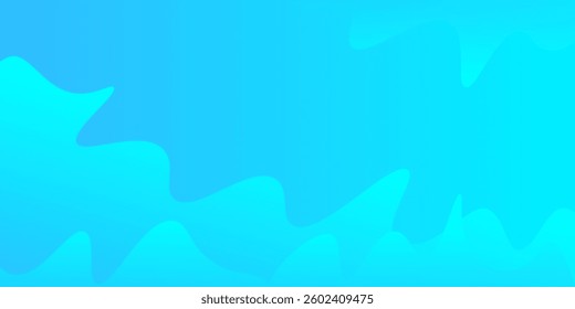 Sky blue colour abstract gradient background with wave pattern texture vector illustration.