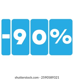 Sky Blue coloured Flat 90% Off - offer sale vector