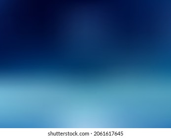 Sky blue dark winter gradient background. Vector illustration. White blue abstract blur background, gradient sky frame