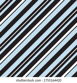 Sky blue diagonal striped seamless pattern background suitable for fashion textiles, graphics