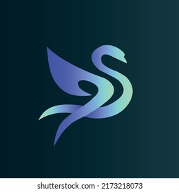 Sky Blue Duck Logo Design Stock Vector (royalty Free) 2173218073 