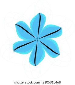 diseño de logotipo de flor azul cielo