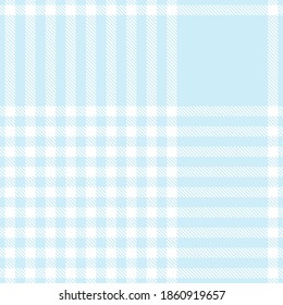 Sky Blue Glen Plaid seamless pattern suitable for fashion textiles and graphics