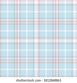 Sky Blue Glen Plaid textured seamless pattern suitable for fashion textiles and graphics