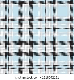 Sky Blue Glen Plaid textured seamless pattern suitable for fashion textiles and graphics