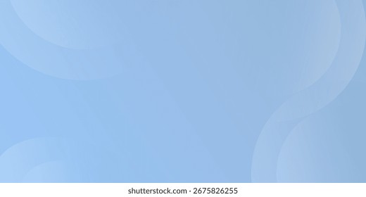 Sky blue gradient abstract frame background. Smooth circle effect style. EPS10 vector.
