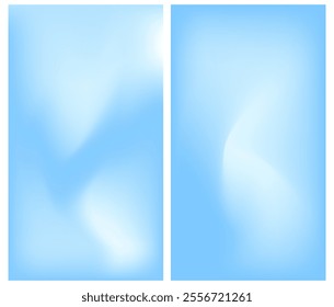Sky Blue Gradient Vector Background. Abstract Light Blue Gradation Background. Soft Gradient Texture Banner Template. Modern Luxury Backdrop. Curve Layout Concept. Sky Bg Stories Set.