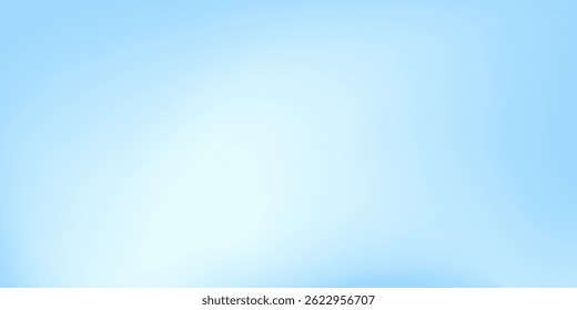 Sky Blue Gradient Vector Background. Abstract Light Blue Gradation Background. Soft Gradient Texture Banner Template. Modern Luxury Backdrop.