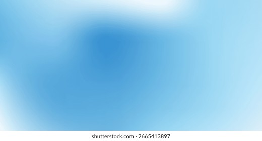 Sky Blue Gradient Vector Background. Abstract Light Blue Gradation Background. Soft Gradient Texture Banner Template. Modern Luxury Backdrop. Curve Layout Concept.