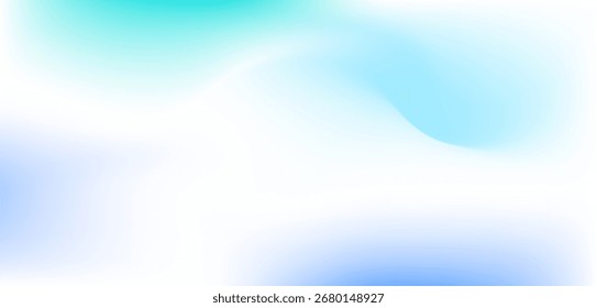 Plano de fundo do vetor de gradiente azul celeste. Fundo de gradação azul claro abstrato. Modelo de Faixa de Textura de Gradiente Suave. Fundo de luxo moderno. Conceito de layout de curva.