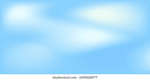 Sky Blue Gradient Vector Background. Abstract Light Blue Gradation Background. Soft Gradient Texture Banner Template. Modern Luxury Backdrop. Curve Layout Concept.