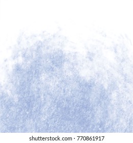 sky blue pastel crayon frayed out cloud pattern on white background, vector illustration