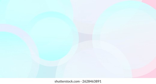 Sky blue and pink smooth abstract gradient background with geometric rounded shapes pattern design background vector illustration. Futuristic concept. Perfect for modern projects, business, poster.