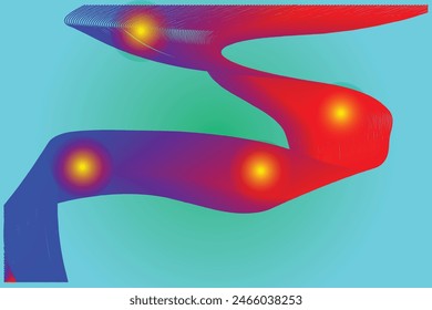 Diseño de fondo degradado de combinación de colores azul cielo, rojo y azul.