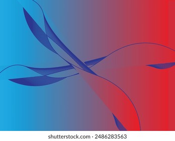 Diseño de fondo degradado de combinación de colores azul cielo, rojo y azul.