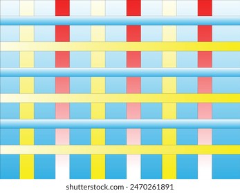 Diseño de fondo degradado de combinación de colores azul cielo, rojo, blanco y amarillo.