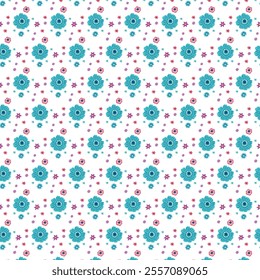 sky blue seamless flower design