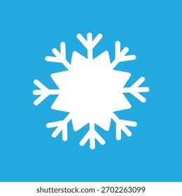 Ilustración vectorial azul del icono de la nieve en estilo del contorno, icono de la nieve 