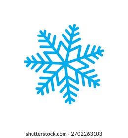 Sky blue Snow icon vector illustration in outline style, snow icon 