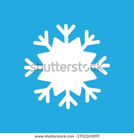 Sky blue Snow icon vector illustration in outline style, snow icon 
