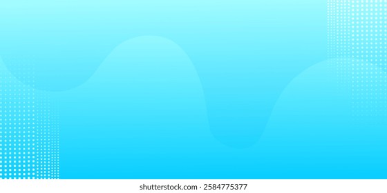 Sky blue soft colour abstract gradient background with wave pattern shape and rounded shapes design background vector illustration. Perfect for modern projects, basktop wallpaper, business, art .