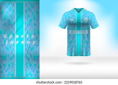 Sky Blue Sports Jersey Uniform T-shirt Template Design