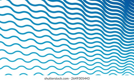Sky blue stripes wavy line pattern background for modern abstract fabric wallpaper and digital design