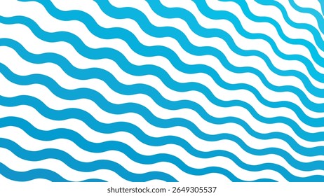 Sky blue stripes wavy line pattern background for modern abstract fabric wallpaper and digital design