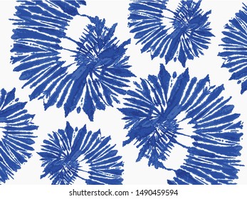 Sky blue tie dye rotate white background