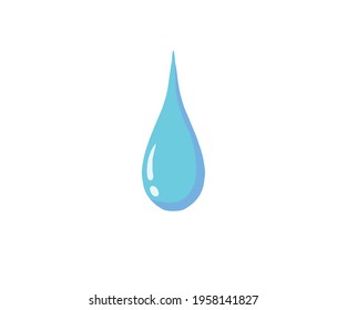 sky blue water drop icon vector