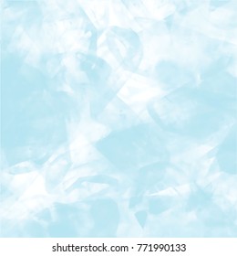 sky blue watercolor cloud pattern with light areas and hard edges, vector illustration