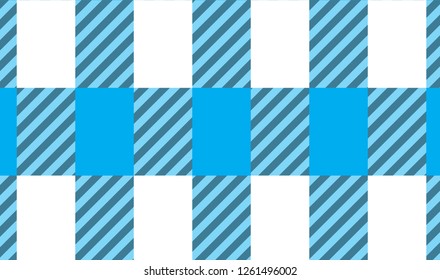 Sky blue and white tablecloth gingham checkered background.Texture for:plaid,tablecloths,clothes, shirts,dresses,bedding,blankets.eps-10 Vector Illustration