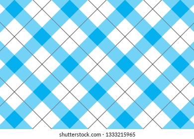 Sky blue and white tablecloth pattern.Texture for : plaid, tablecloths, clothes, shirts, dresses, paper, bedding, blankets, quilts and other textile products. Vector illustration. - Vector