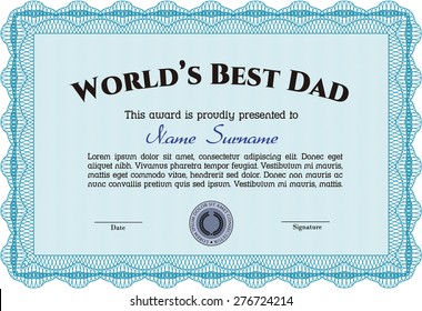 Sky blue world's best dad template