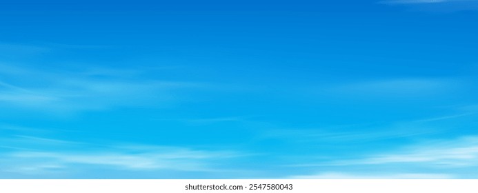 Cielo azul, Fondo de la nube, Horizonte Verano Cielo claro sobre la playa, Vector paisaje naturaleza amanecer en invierno, Primavera panorama Anuncio nubes blancas sobre océano azul, Puesta de sol