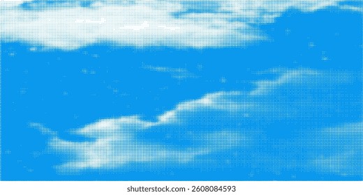 Sky Blue,Cloud Background,Horizon Summer Clear Sky over beach,Vector landscape nature sunrise in Winter,Spring panorama banner white clouds over blue ocean