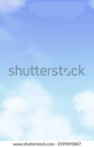 Sky Blue,Cloud Background,Summer Clear Sky over beach,Vector landscape nature sunrise in winter,Spring vertical banner white clouds over blue, purple gradient,CartoonNature Sunset sky background