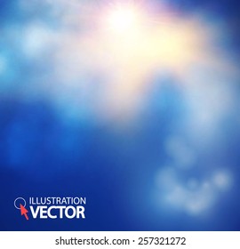 Sky blur background. Vector illustration