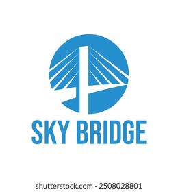 sky bridge minimalist logo design