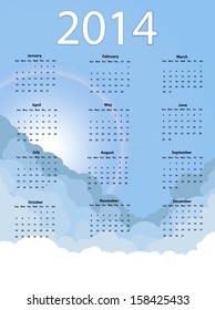 Sky Calendar Stock Vector (Royalty Free) 158425433 Shutterstock